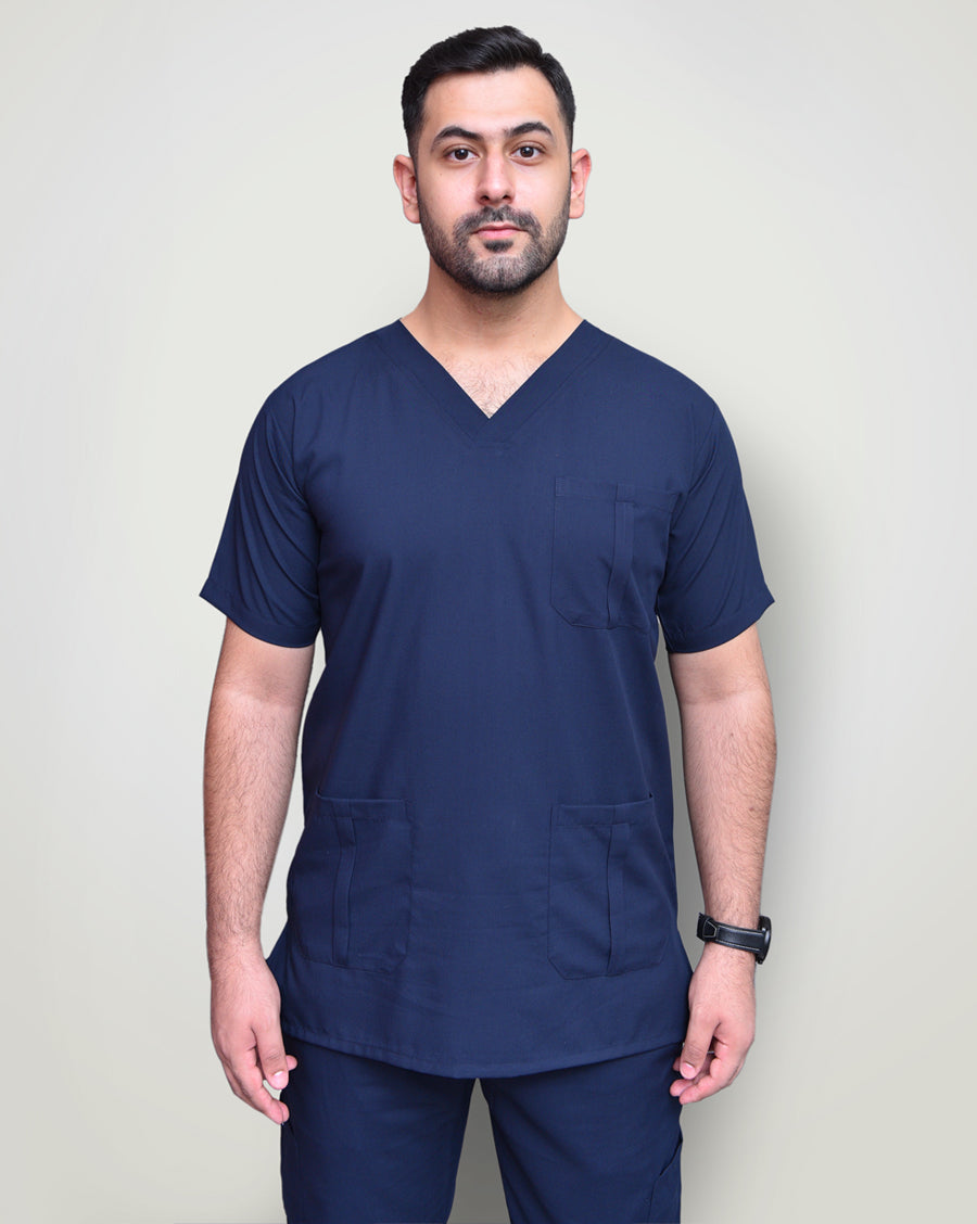 Navy blue-Scrub for men 