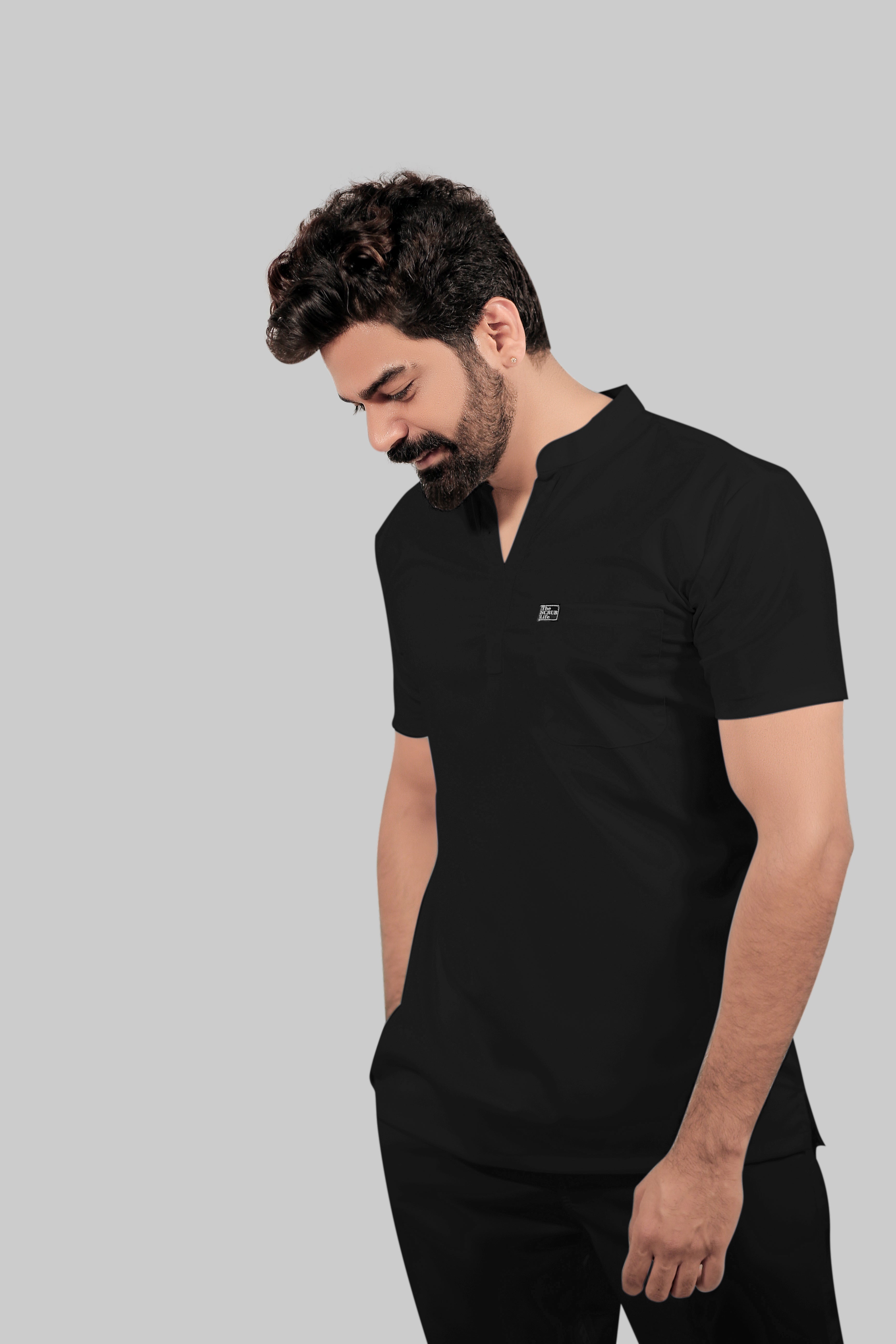 black-Scrub suit for men 