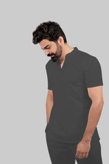 MedEase Wear ban neck design Scrubs - Men(Gray)