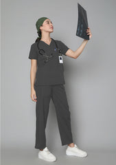 HK Elite scrub Suit-Women (Gray)