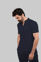 MedEase Wear ban neck design Scrubs - Men (Navy)