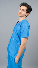sky blue-Scrub for men 