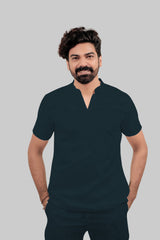 MedEase Wear ban neck design Scrubs - Men(Teal)